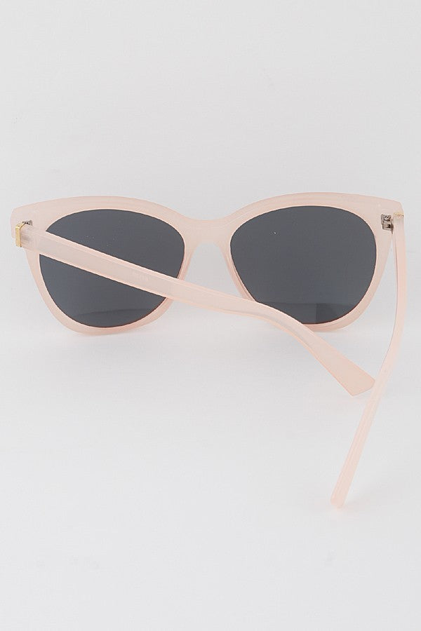 Minimal Round Cat Eye Sunglasses