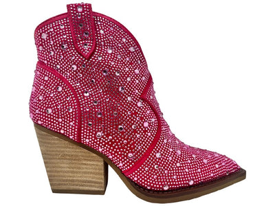 Rhinestone High Heel Bootie