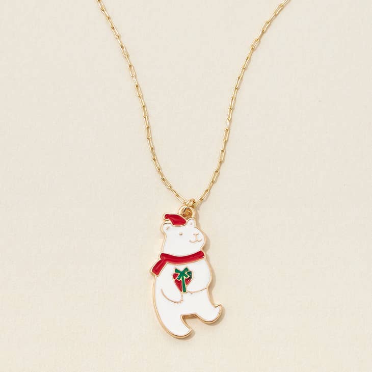 Christmas Bear Necklace