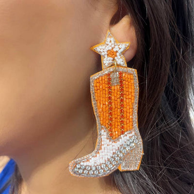 Beaded Boot Earring