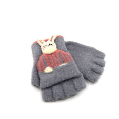Kids Bear & Bunny Knitted Gloves