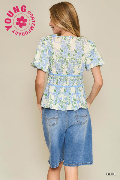 Puff Sleeve Bow Detail Blouse