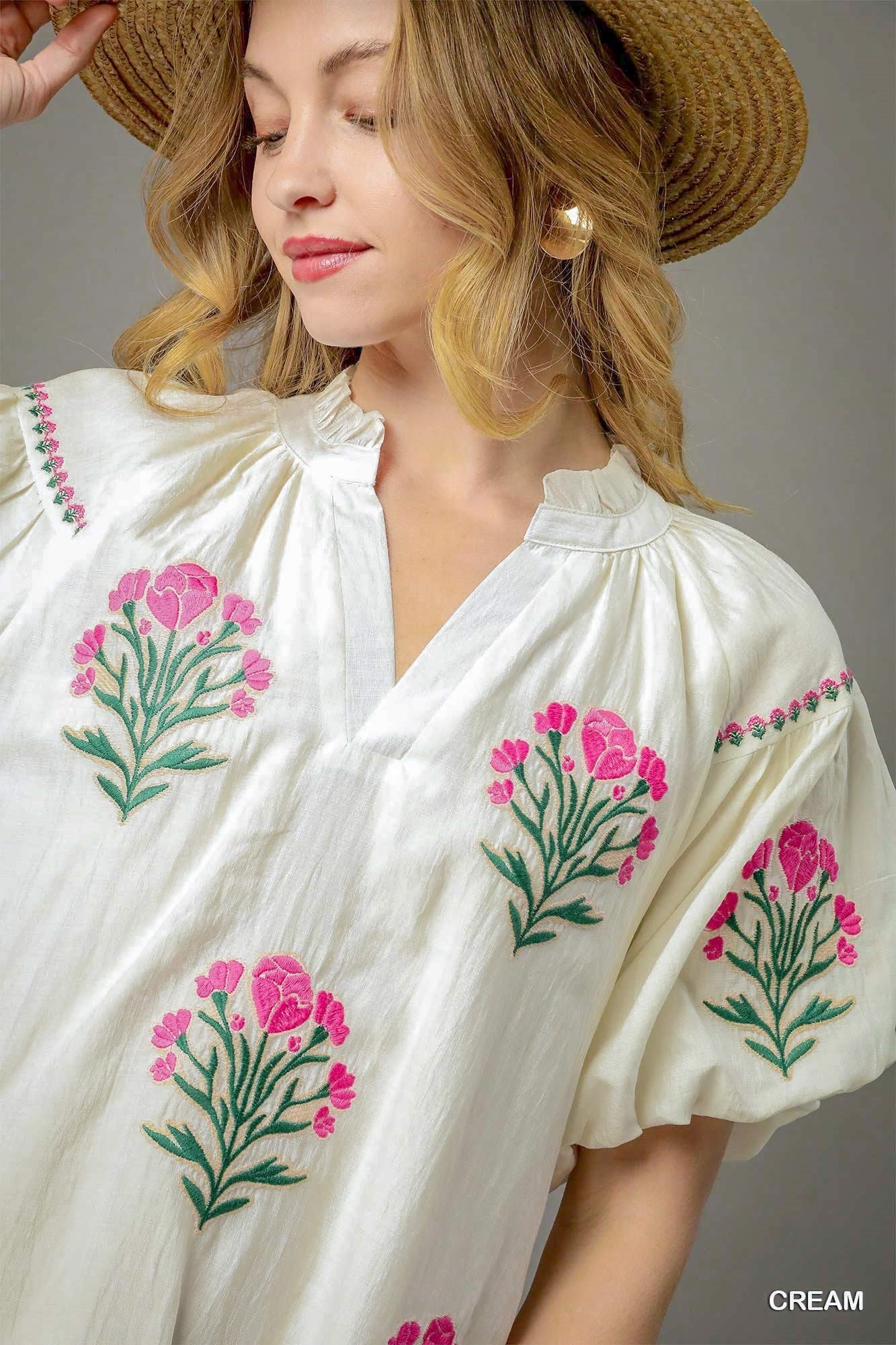Floral Embroidered Mini Dress