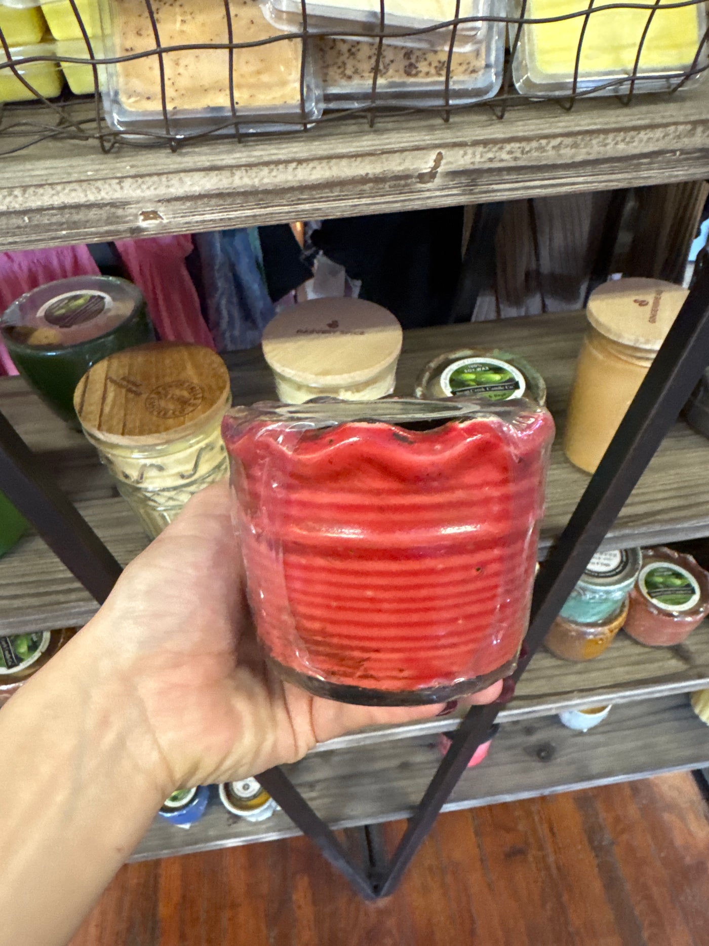Vintage Ruffle Pot Candles