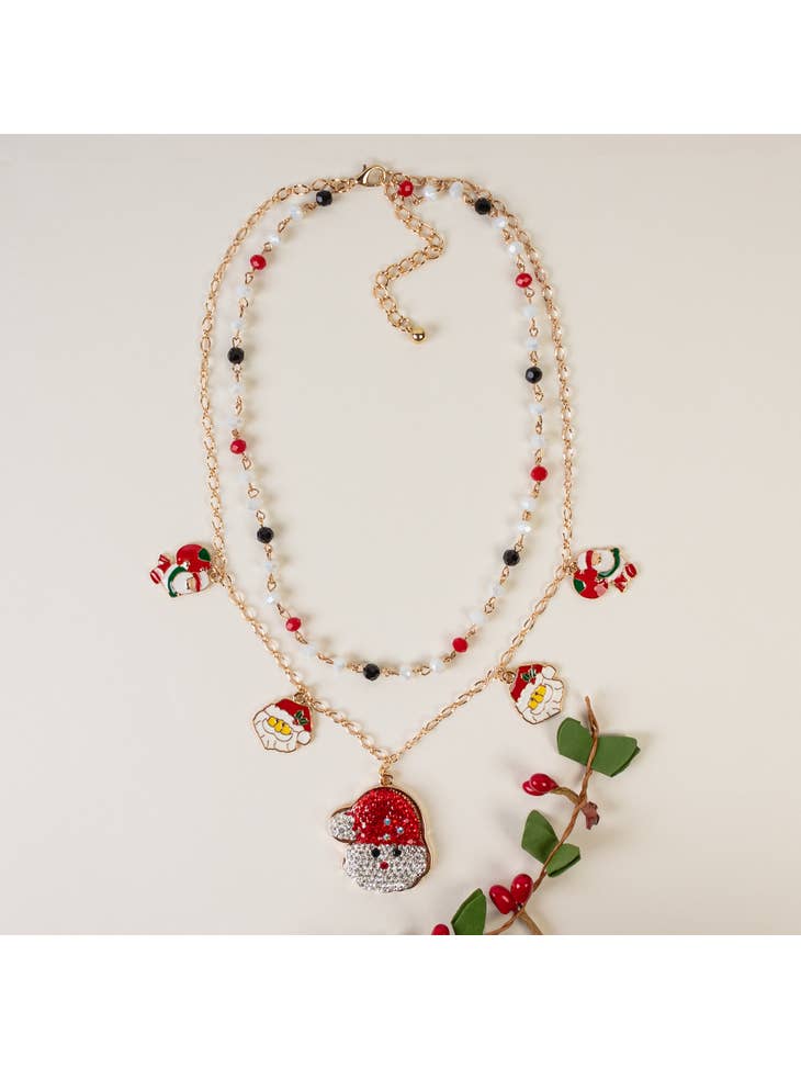 Layered Christmas Charm Necklace