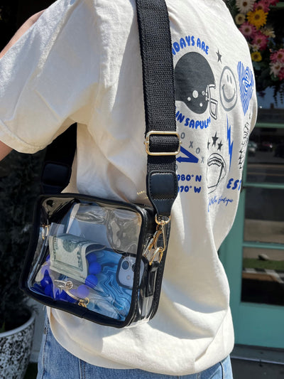 Clear Canvas Strap Purse