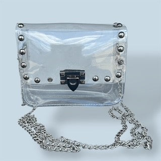 Studded Detail Clear Bag