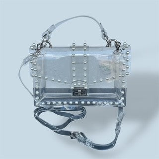 Pearl Detail Clear Bag