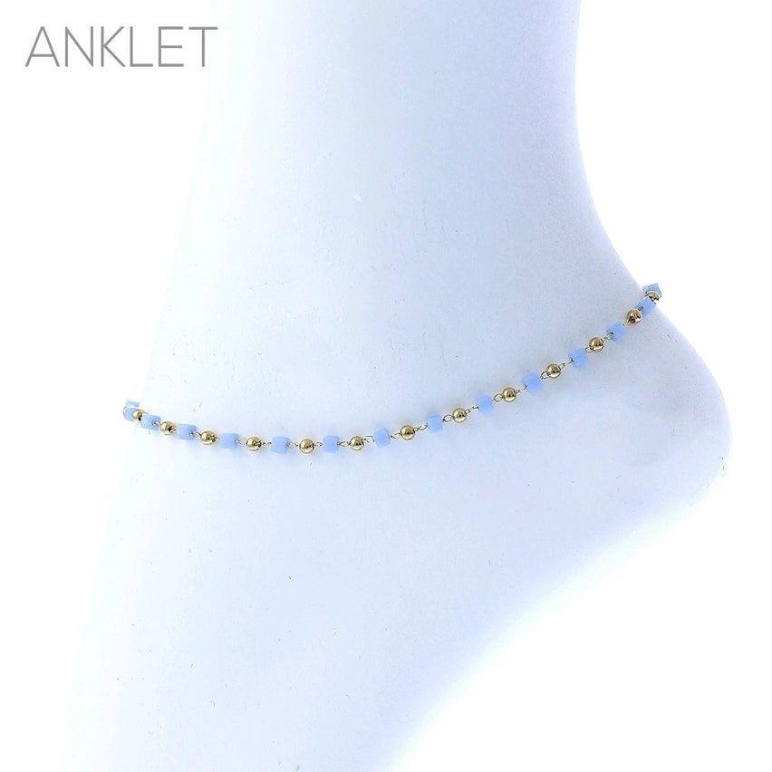 Glass Cube Anklet