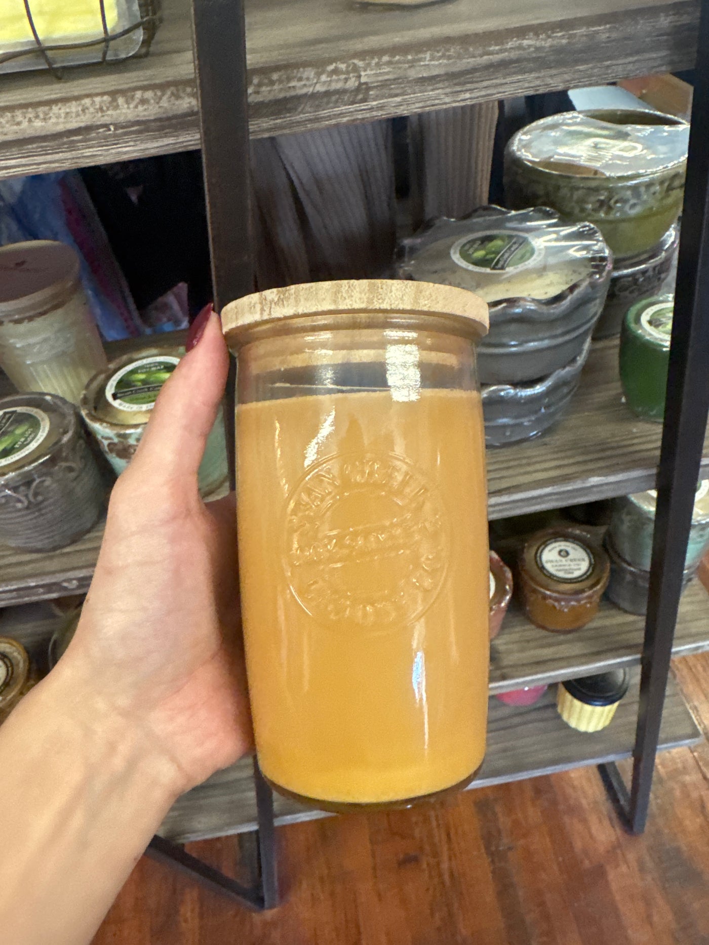 Logo Tall Glass Jar