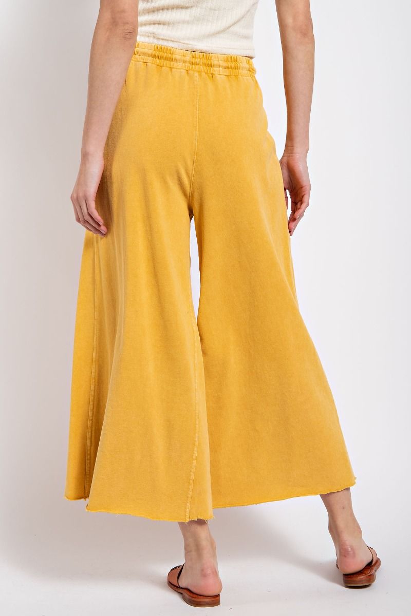 Terry Knit Wide Leg Pants