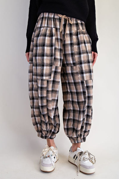 Mineral Wash Plaid Pants