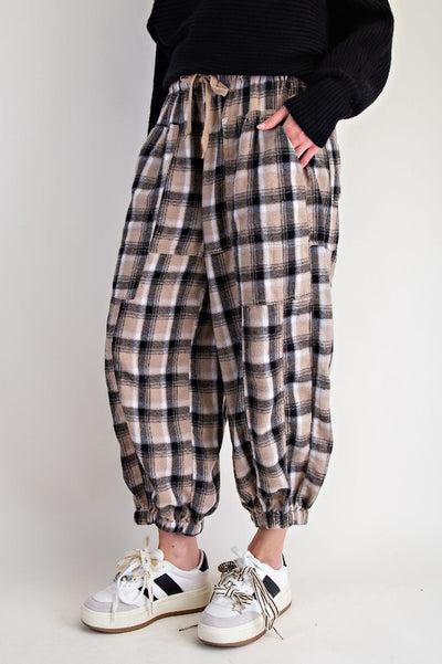 Mineral Wash Plaid Pants
