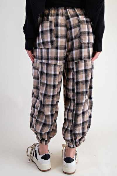 Mineral Wash Plaid Pants