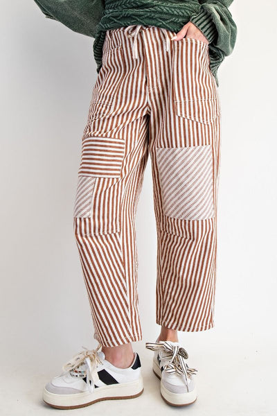 Striped Wash Twill Pants