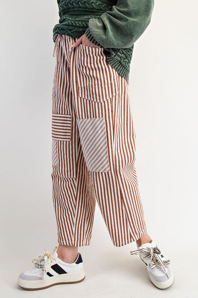 Striped Wash Twill Pants