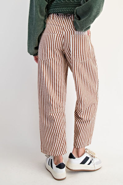 Striped Wash Twill Pants