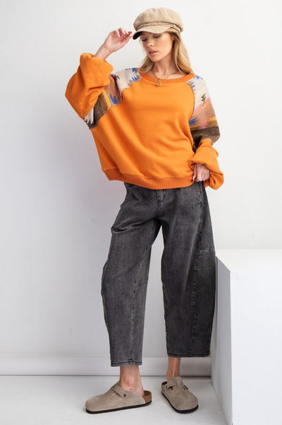 Mineral Wash Barrel Jeans