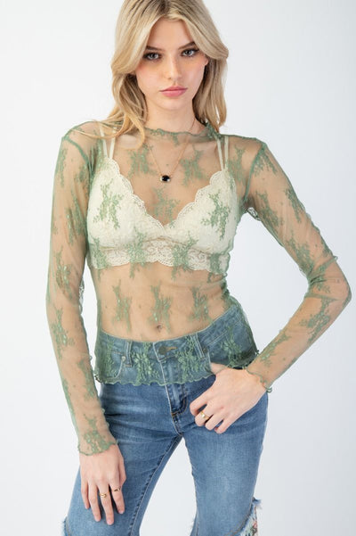 Sheer Lace Top