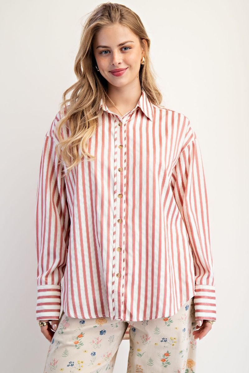 Striped Button Down Shirt