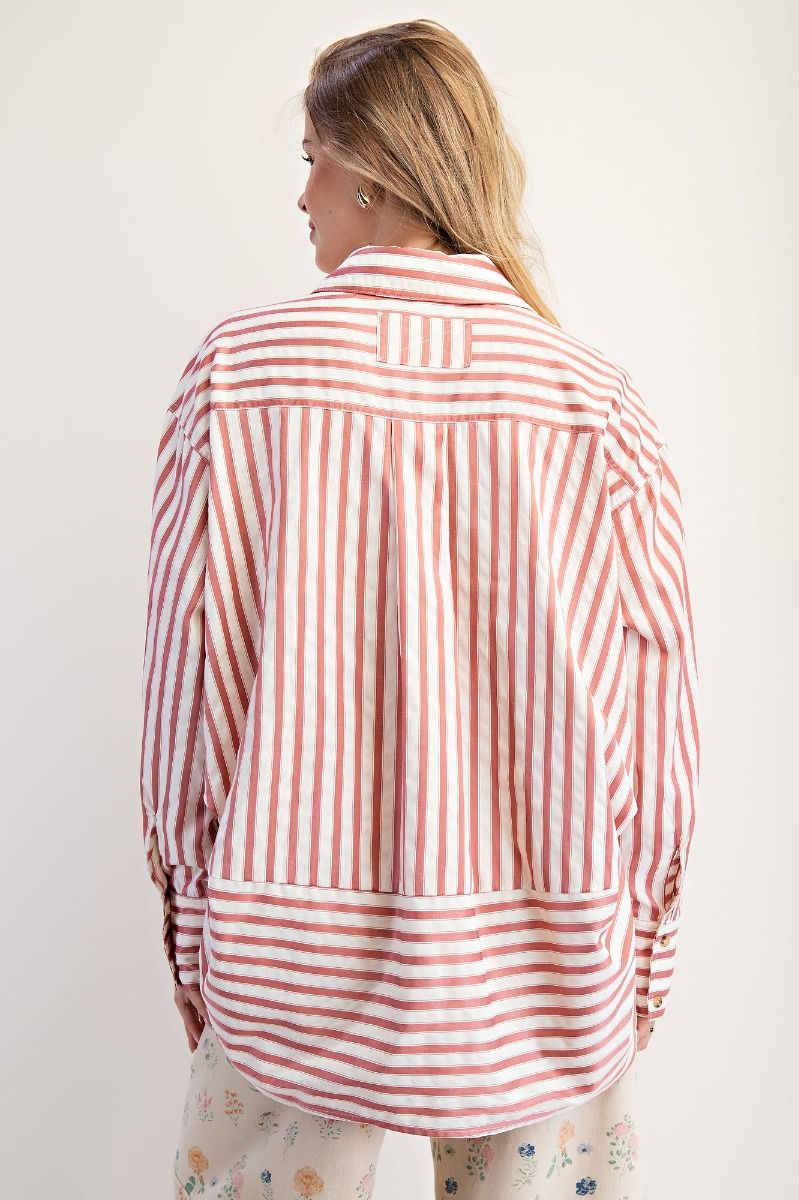 Striped Button Down Shirt