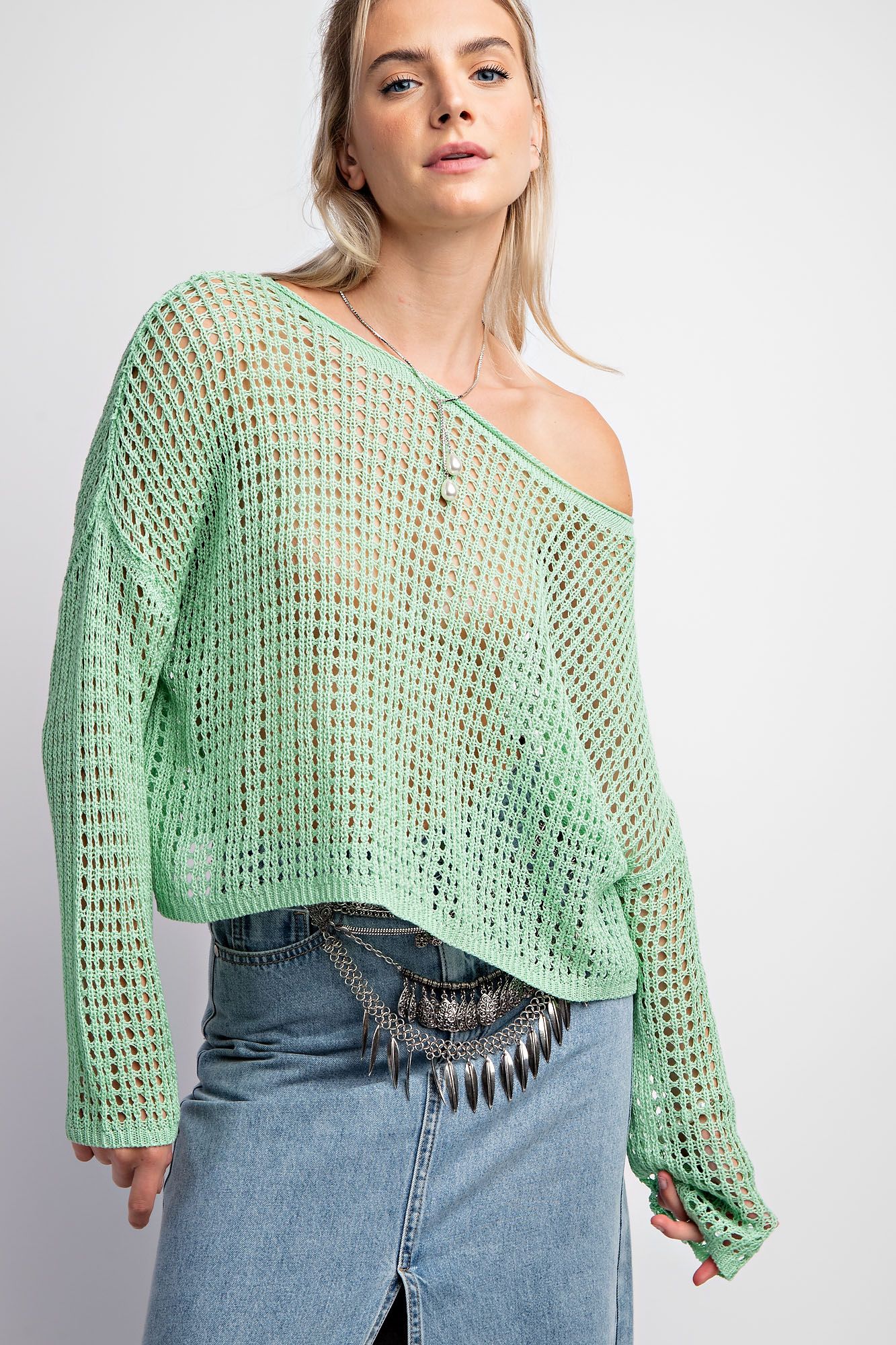 Open Knitted Sweater