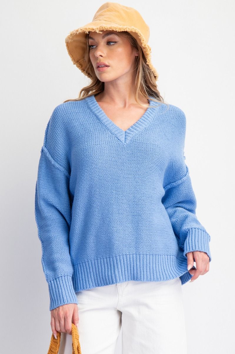 V Neck Knit Sweater