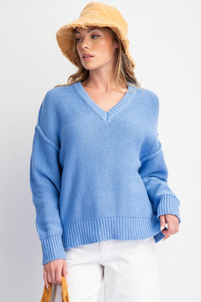 V Neck Knit Sweater