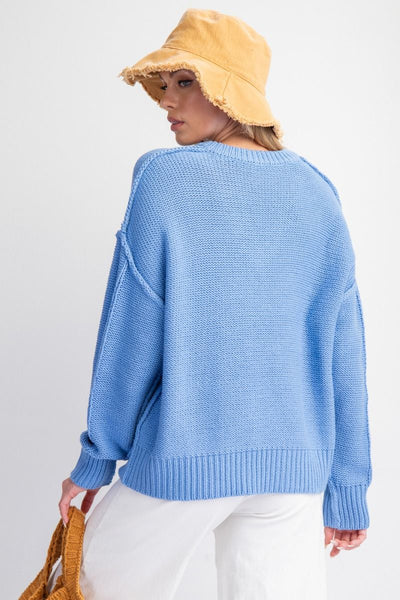 V Neck Knit Sweater