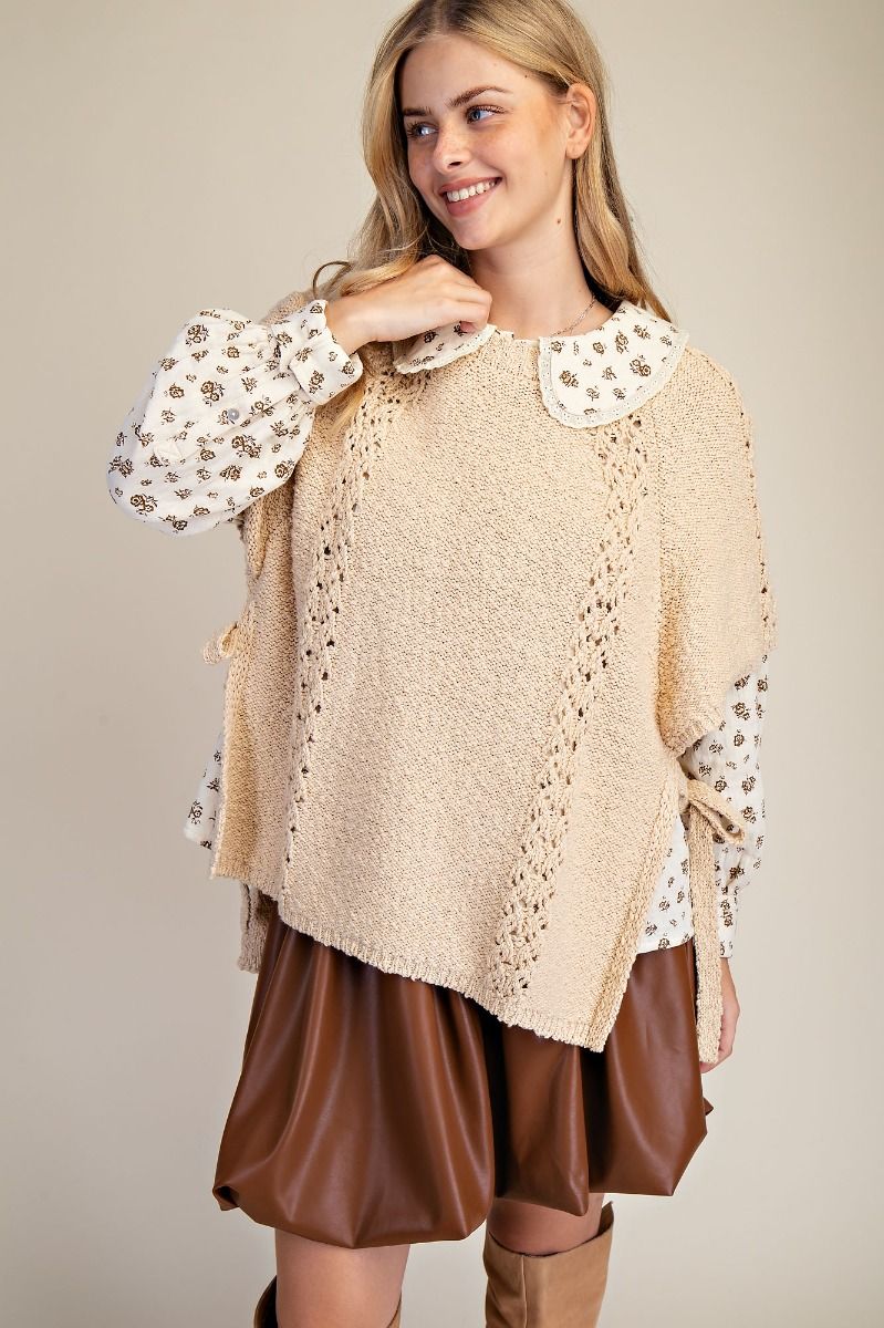 Half Sleeve Knitted Sweater