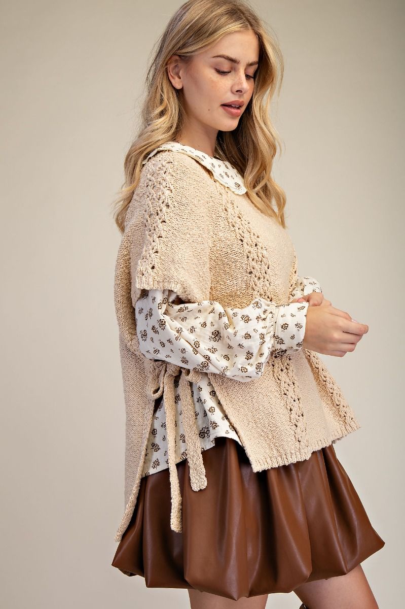 Half Sleeve Knitted Sweater