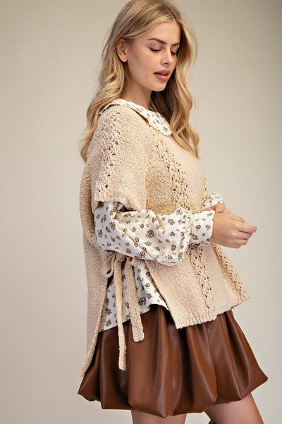 Half Sleeve Knitted Sweater