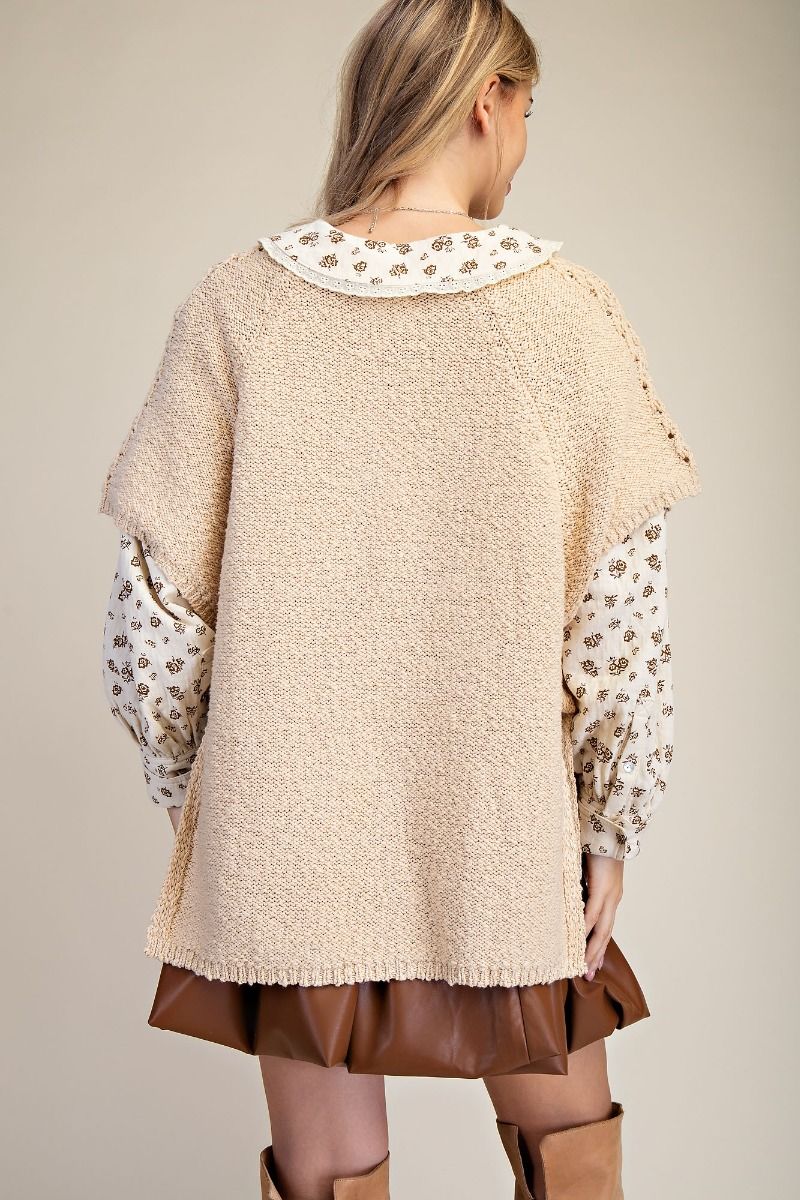 Half Sleeve Knitted Sweater