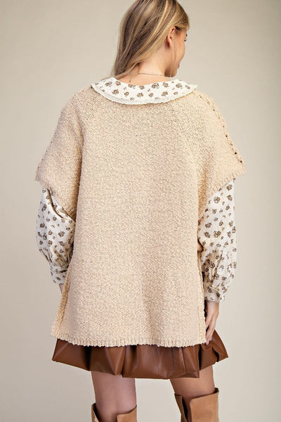 Half Sleeve Knitted Sweater