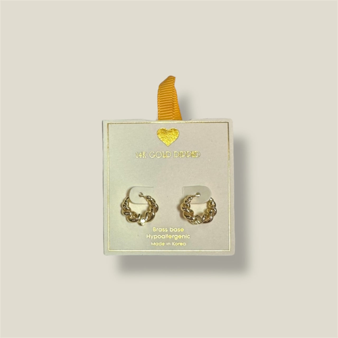 Twisted Huggie Hoop Earring