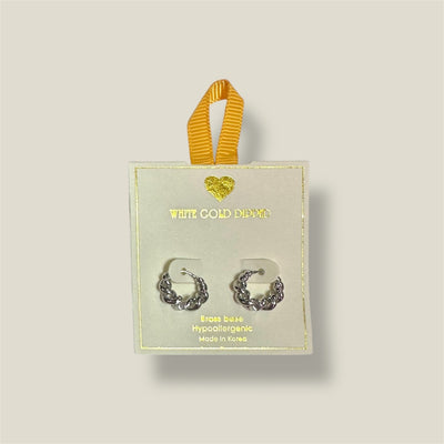 Twisted Huggie Hoop Earring