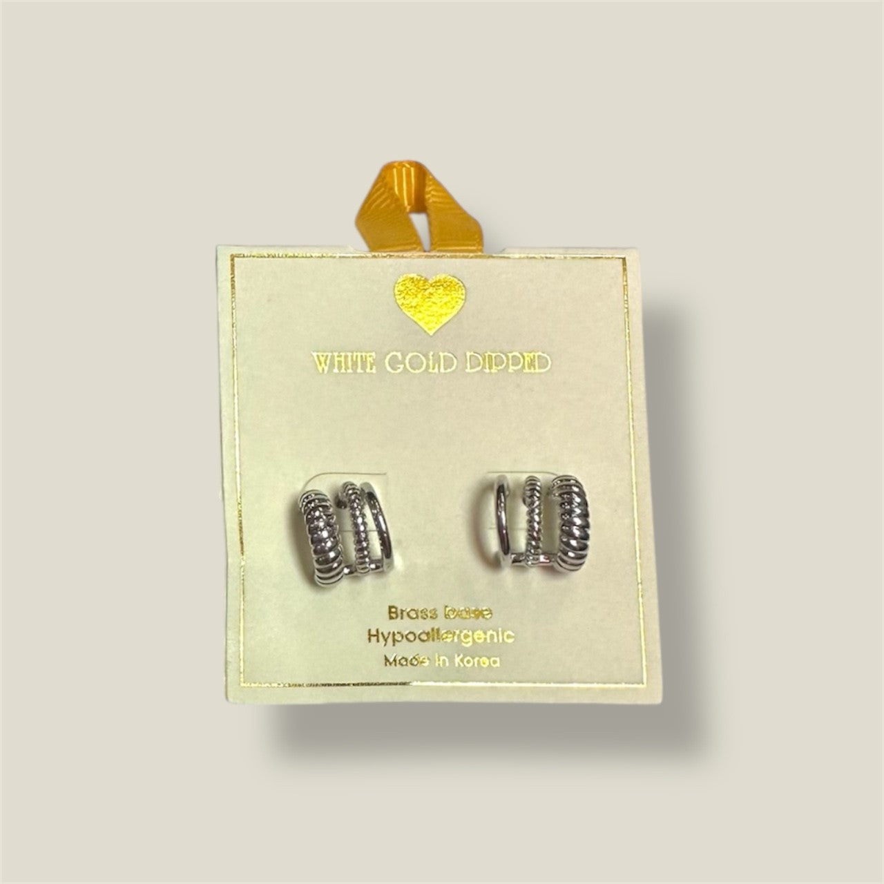 Triple Hoop Huggie Earring