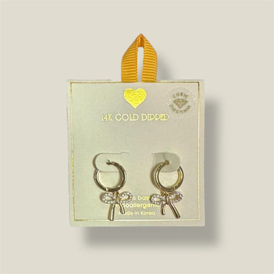 Bow Huggie Hoop Earring