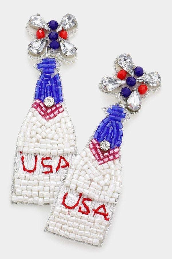 USA Beaded Bottle