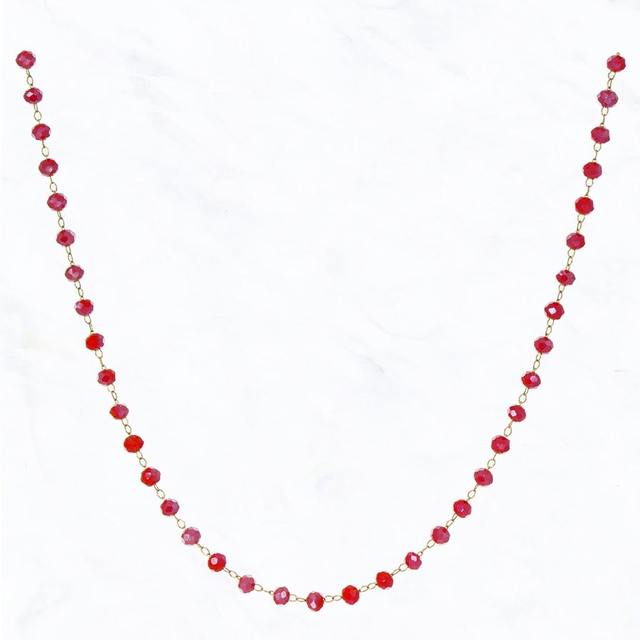 Faceted Glass Bead Necklace