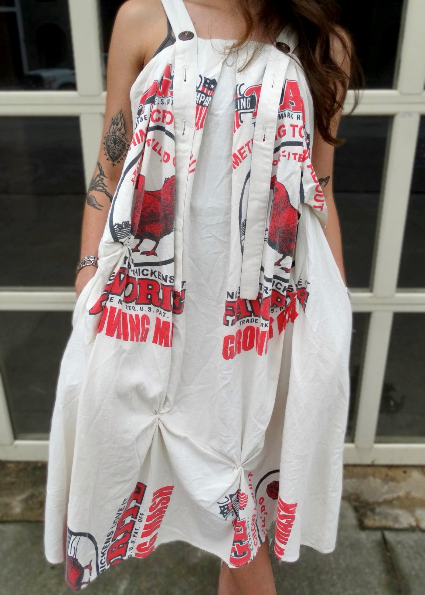 Flour Sack Overall Dress