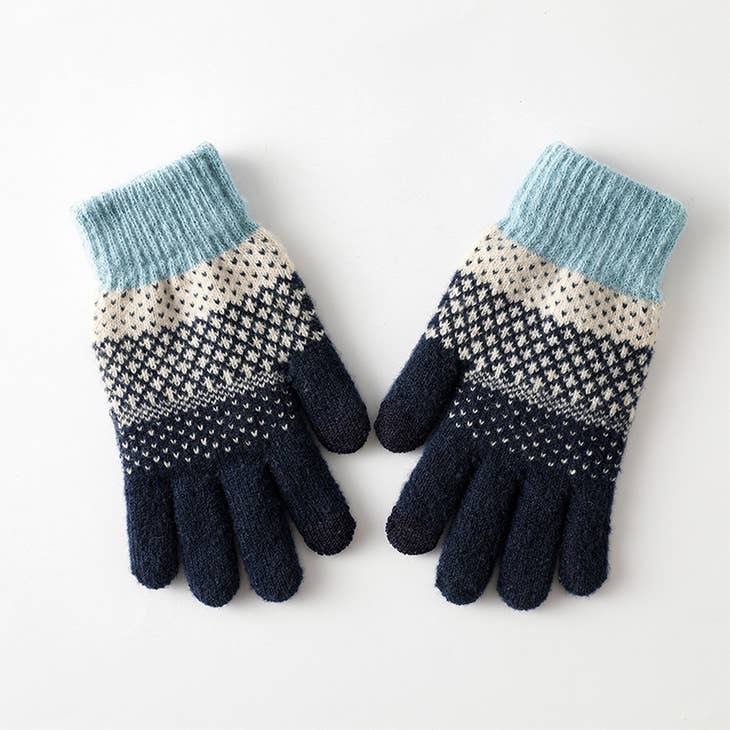 Touch Screen Jacquard Thermal Gloves
