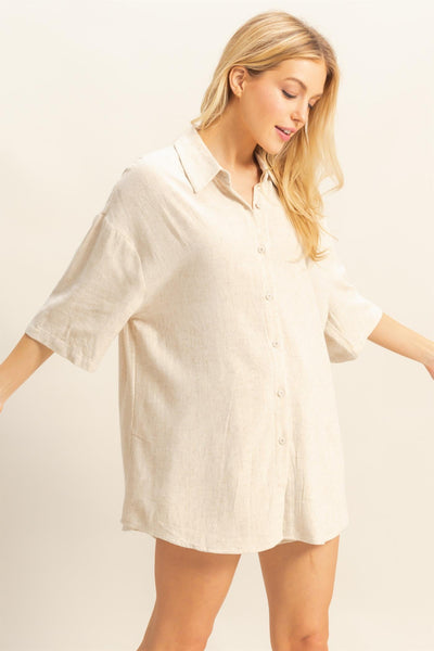Linen Shorts & Shirt Set