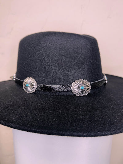Turquoise Concho Hat Band