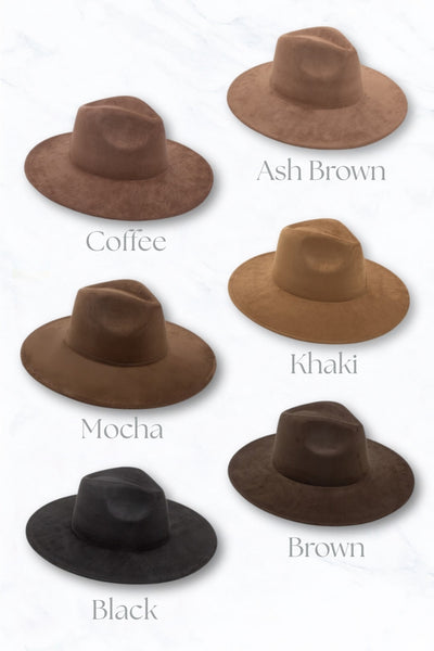 Suede Peach Top Fedora Hat