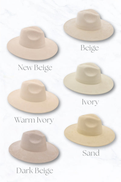 Suede Peach Top Fedora Hat