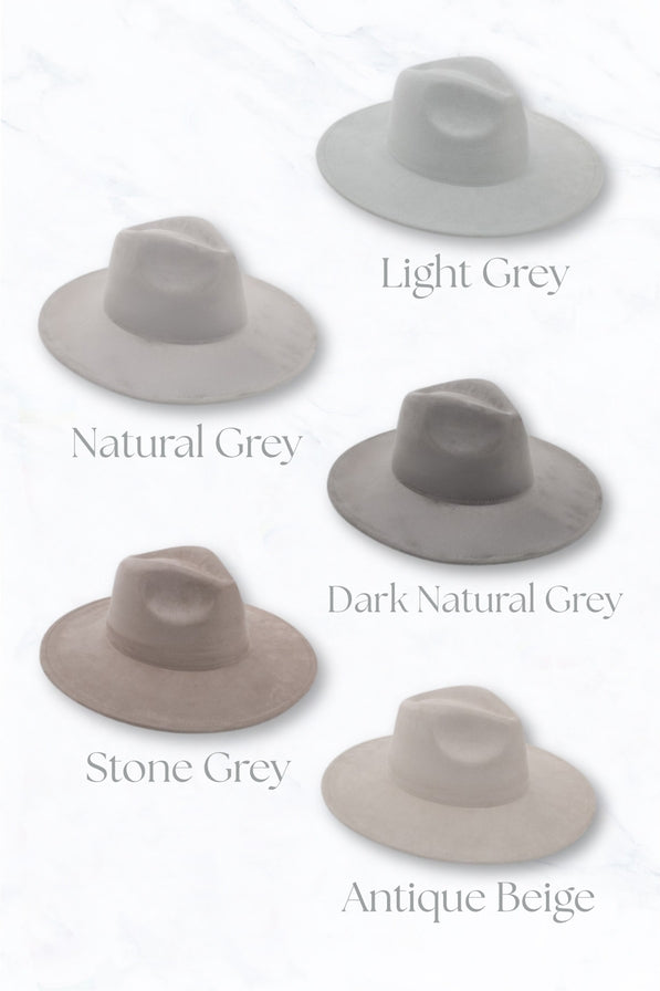 Suede Peach Top Fedora Hat