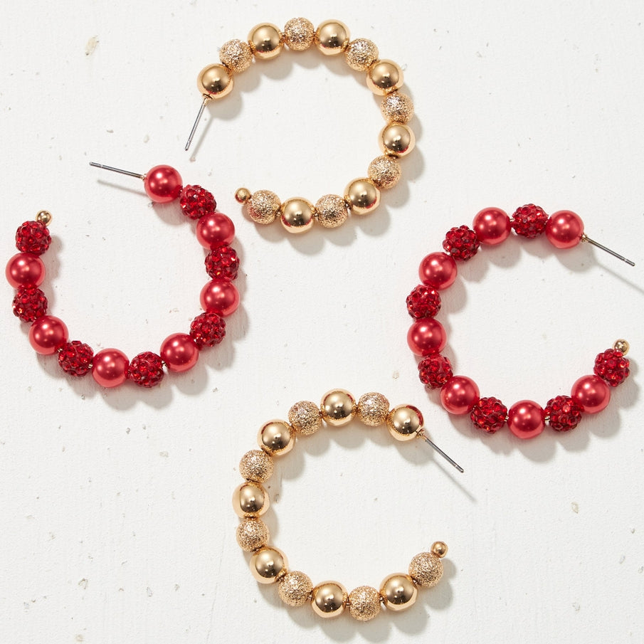Christmas Ornament Hoop Earring