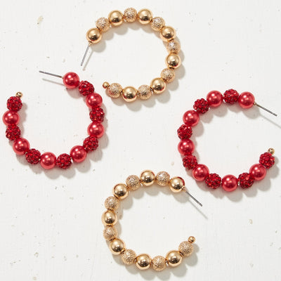 Christmas Ornament Hoop Earring