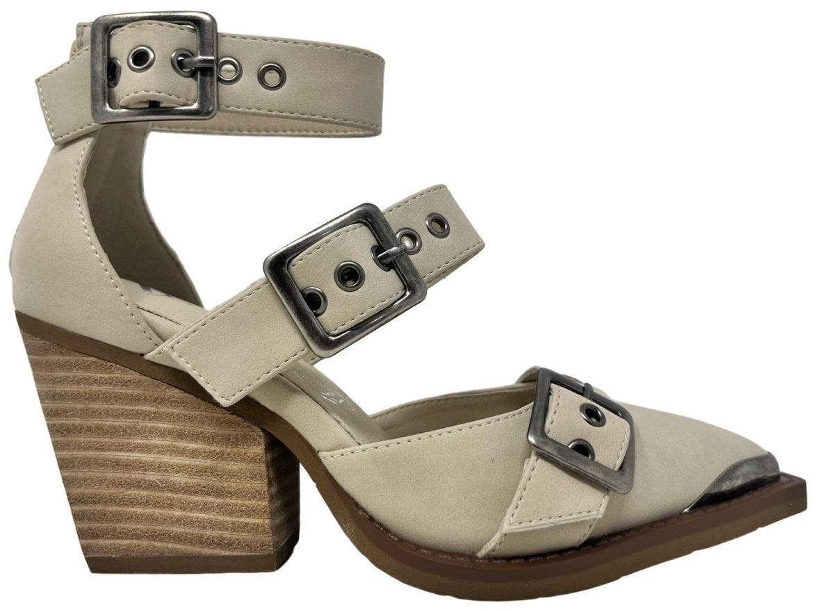 Western Pump Buckle Sandal